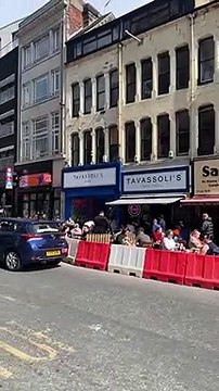 Street drinkers enjoy Leeds city centre sunshine