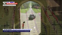 Funérailles du prince Philip: entrée au château de Windsor du Land Rover qui transportera le cercueil