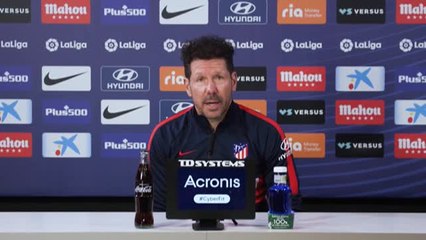Simeone: "Enfocamos toda la semana pensando en el encuentro contra el Eibar"