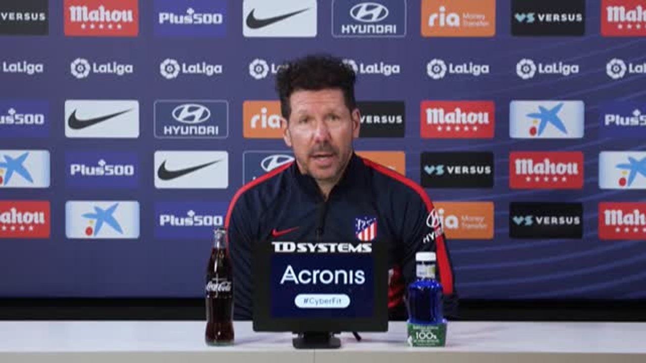 Simeone: "Enfocamos toda la semana pensando en el encuentro contra el Eibar"