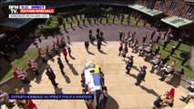 Funérailles du prince Philip: entrée du cercueil dans la chapelle Saint-Georges de Windsor