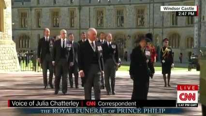 Prince Harry and William Walk Together at Prince Philip's Funeral