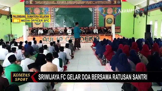Jelang Kompetisi Liga 2, Sriwijaya FC Doa Bersama Ratusan Santri di Pondok Pesantren