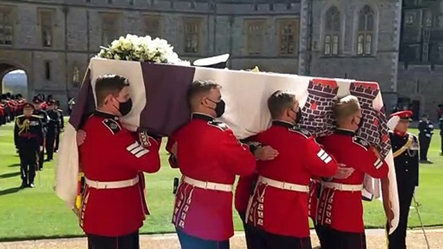 Prince Philip Funeral: Royal Procession Behind Duke's Coffin