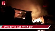 Ermenek'te 6 evde yangın