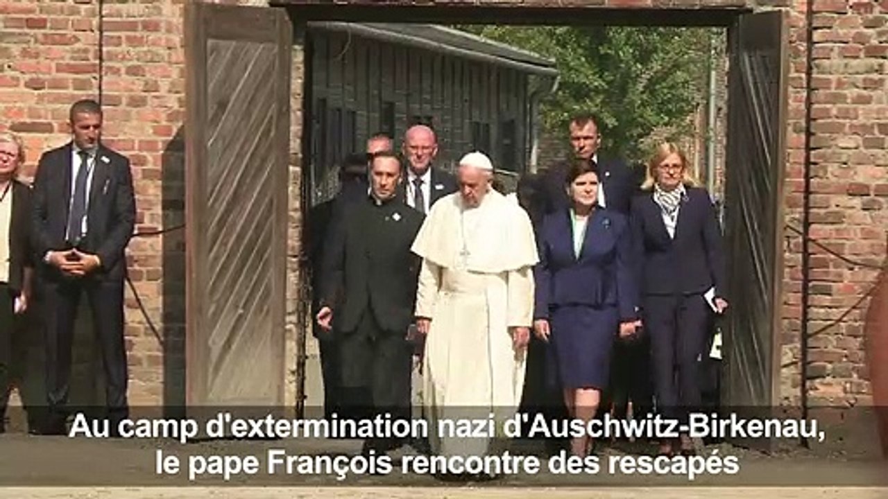 A Auschwitz-Birkenau, le pape François rencontre des rescapés