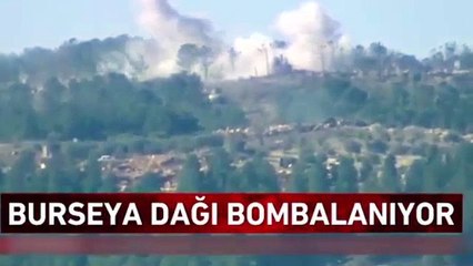 Burseya Dağı'nda beton kuleler bombalanıyor