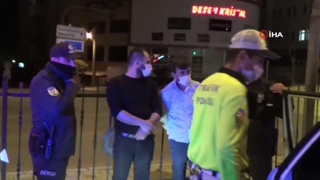 Kısıtlama saatinde durdurulan şüpheli araçtan çıkanlar pes dedirtti