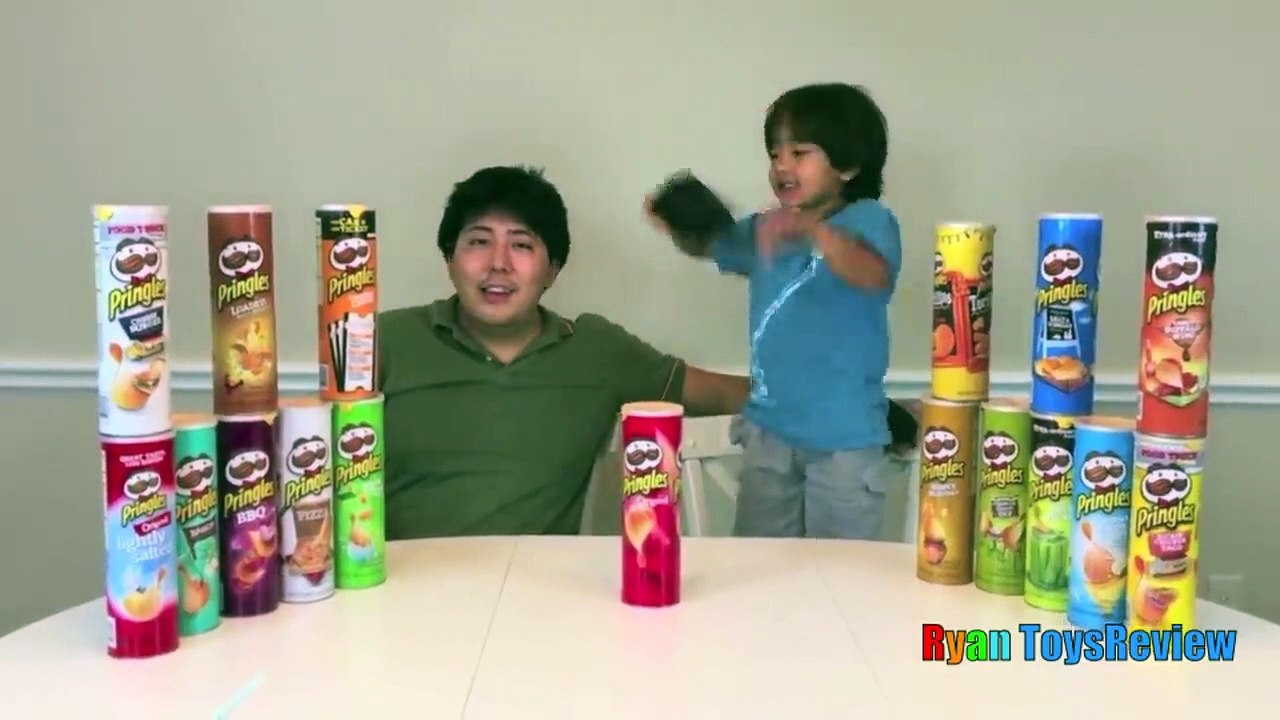 Pringles Challenge! Potato Chip Flavors Tasting Contest Ryan Toysreview