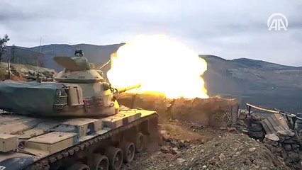 Afrin, tank ve top atışlarıyla böyle vuruluyor! Sıra diğer terör yuvalarında...