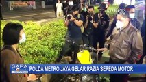 Razia Jam Malam di Bundaran HI, Puluhan Pengendara Motor Kena Tilang