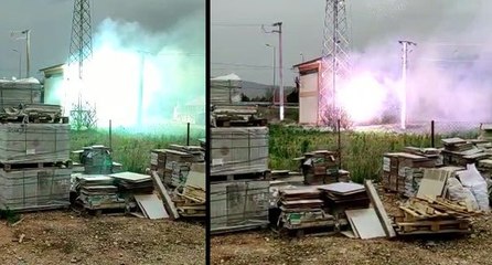 Trafo bomba gibi patlattı