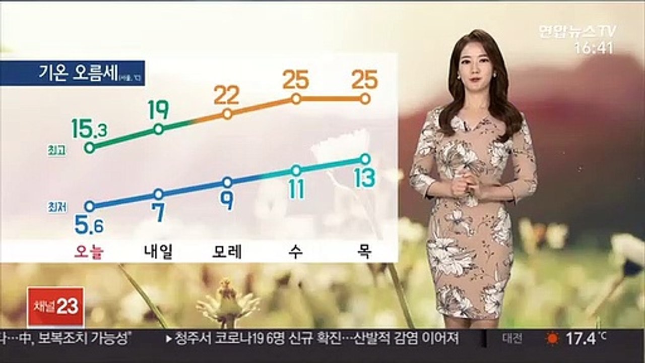 [날씨] 이번 주 기온 오름세…내일 쾌청한 봄날씨