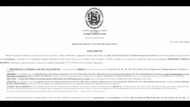 El Nacional, condenado en Venezuela a indemnizar a Diosdado Cabello por difamación