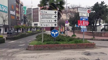 Zonguldak'ta kısıtlamada sokaklar boş kaldı