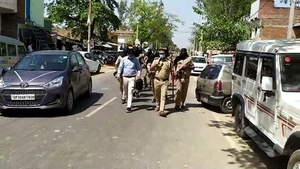 पंचायत चुनाव को शांतिपूर्ण सम्पन्न कराने के लिए किया गया फ्लैग मार्च