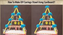 How To Make An Earring Holder From Cardboard | Diy Jewelry Organizer