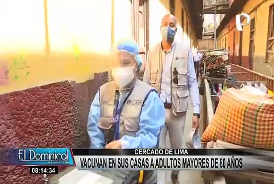 Cercado de Lima: adultos mayores de 80 años fueron inmunizados en sus domicilios