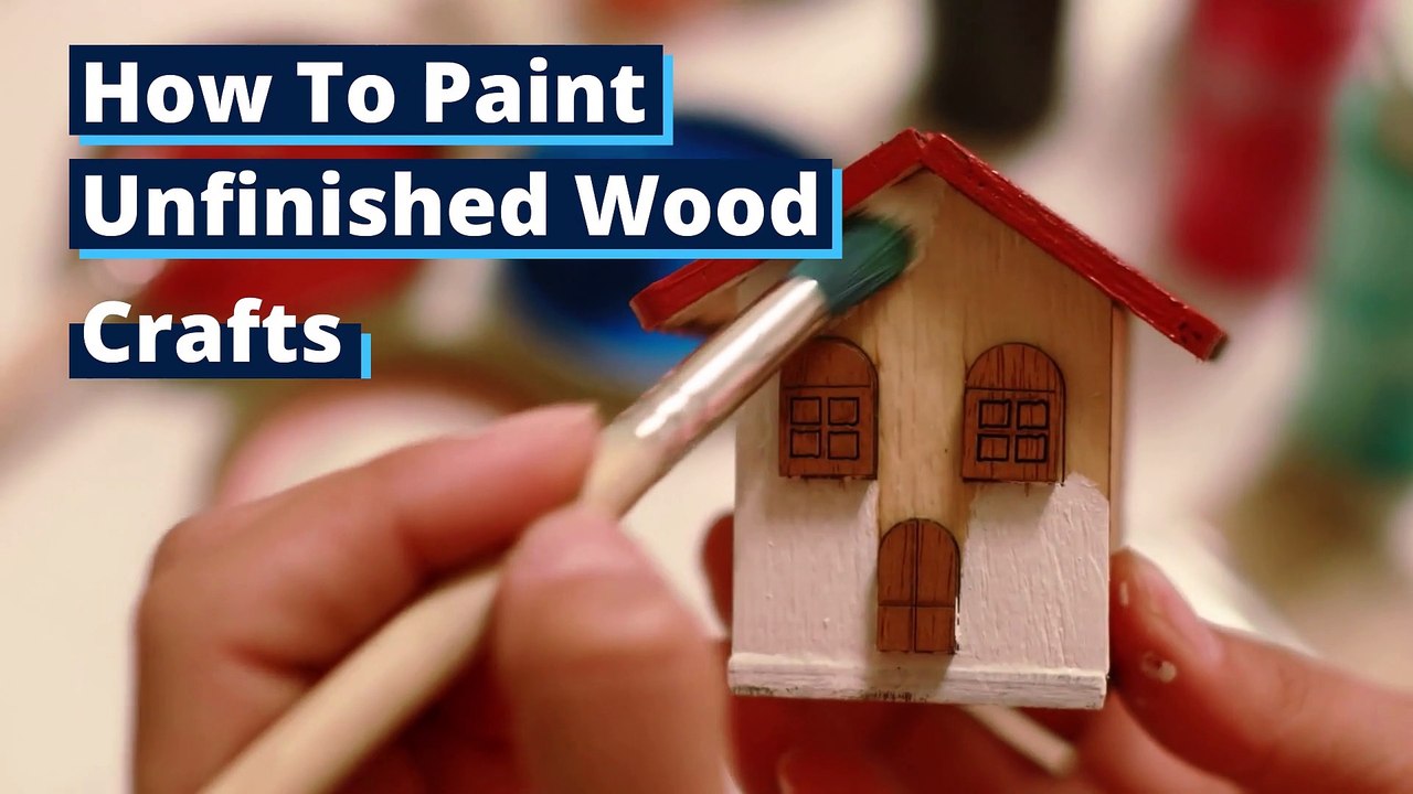 How To Paint Unfinished Wood Crafts video Dailymotion
