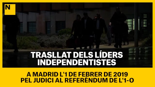 Trasllat dels líders independentistes a Madrid l'1 de febrer de 2019 pel judici al referèndum de l'1-O / ACN