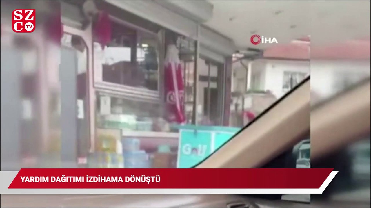 Yardım dağıtımı izdihama dönüştü, salgın unutuldu