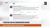 Alberto Fernández habló al personal de salud