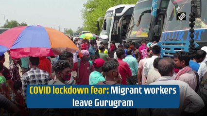 Covid lockdown fear: Migrant workers leave Gurugram