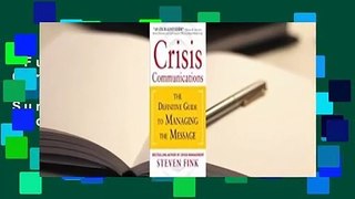 Full version  Crisis Communications: The Definitive Guide to Surviving a Crisis and Repairing