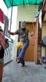 Guy Displays Jump Rope Tricks While Balancing Soccer Ball on Foot