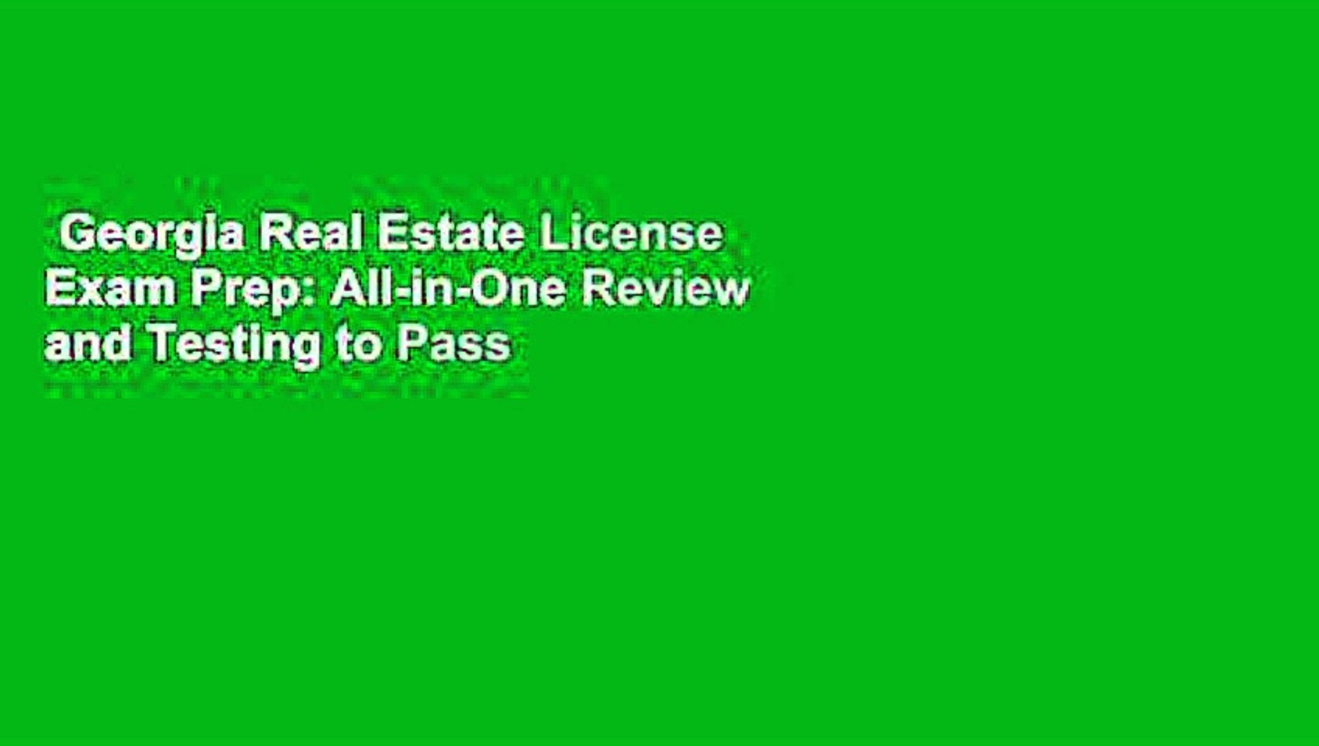 How to Pass the Georgia Real Estate Exam for the First Time and How Do I  Study for It?