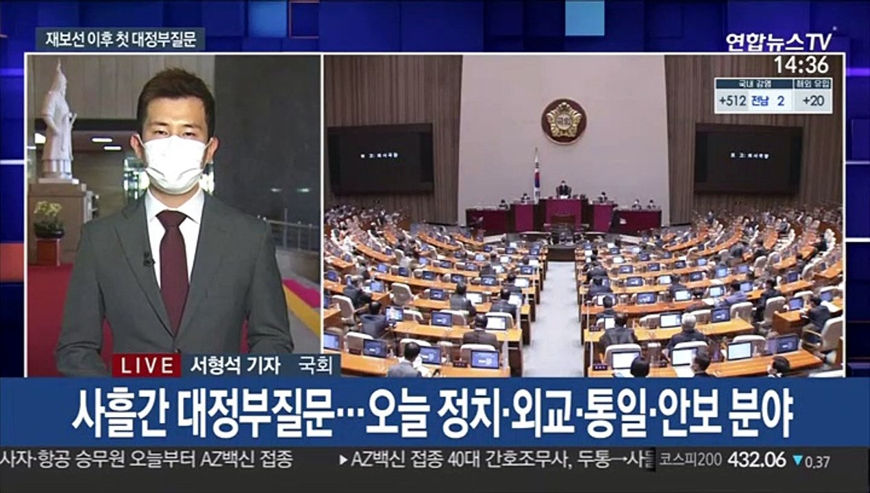 대정부 질문 시작…여야 '백신·부동산' 공방