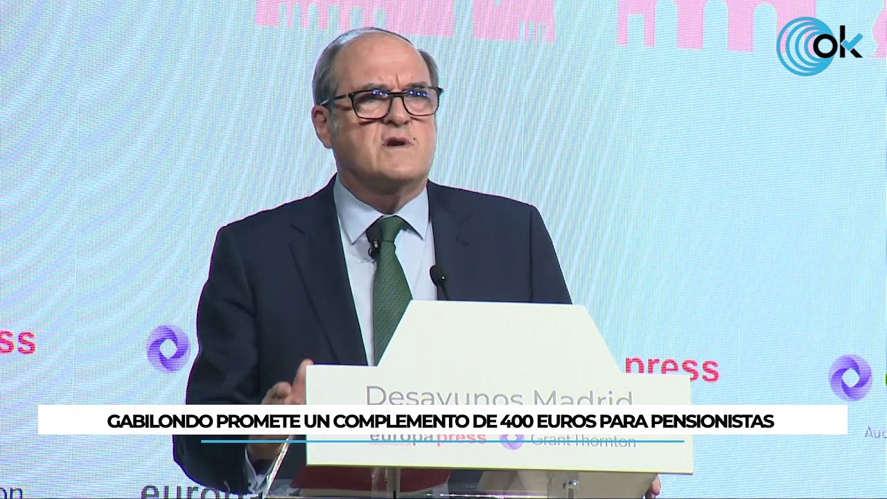 Gabilondo promete 400 € anuales para madrileños con pensiones no contributivas