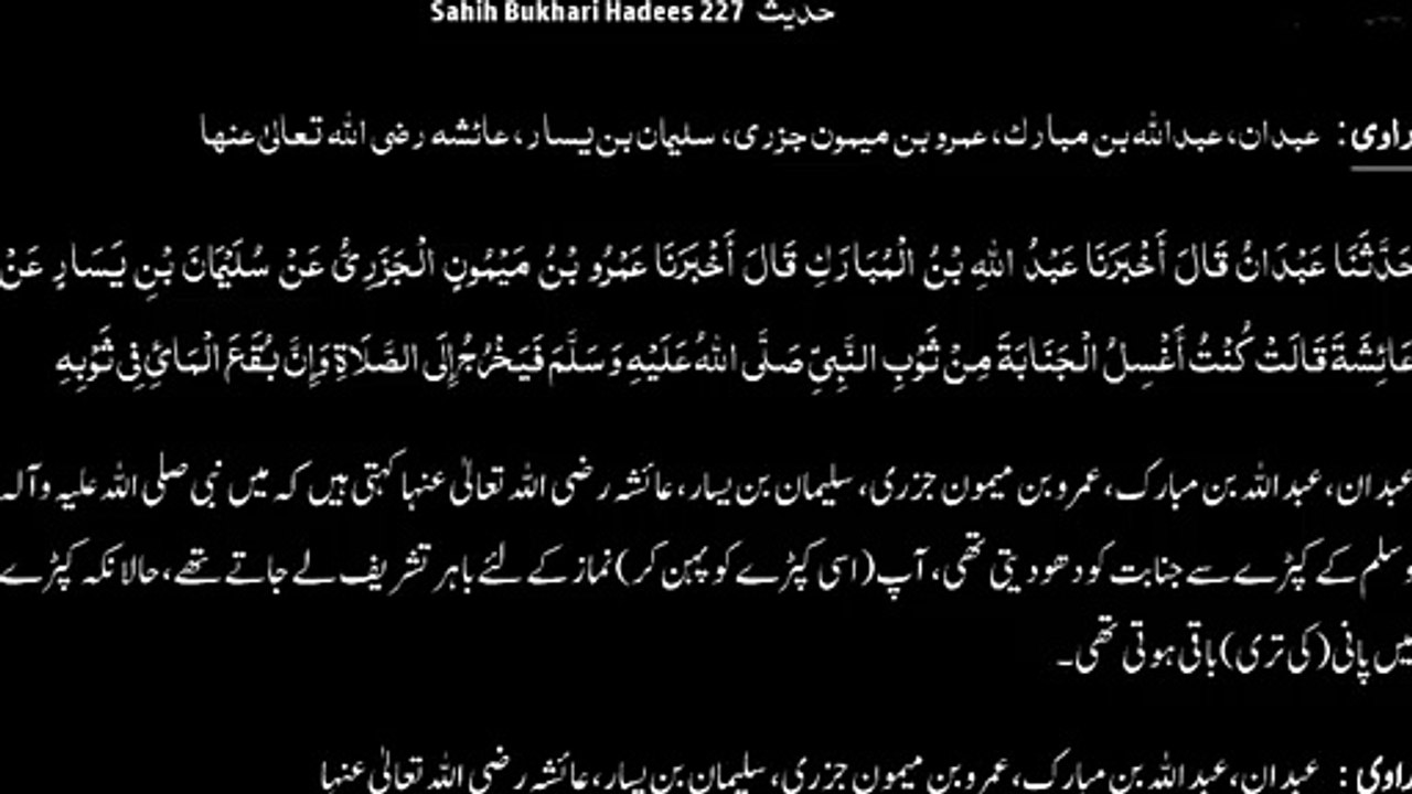 Watch *Hadith 227 Sahih Bukhari*