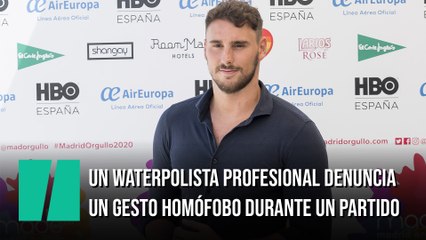 El waterpolista Víctor Gutiérrez denuncia un gesto homófobo durante un partido