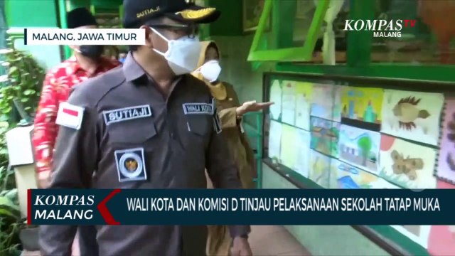 Hari Pertama Sekolah Tatap Muka di Kota Malang, Wali Kota dan Komisi D Tinjau Prokes