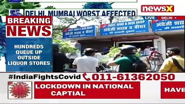 Long Queues Outside Delhi Liquor Stores _ Social Distancing Norms Flouted _ NewsX