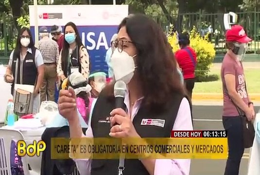 Protector facial obligatorio para ingresar a supermercados, centros comerciales y mercados