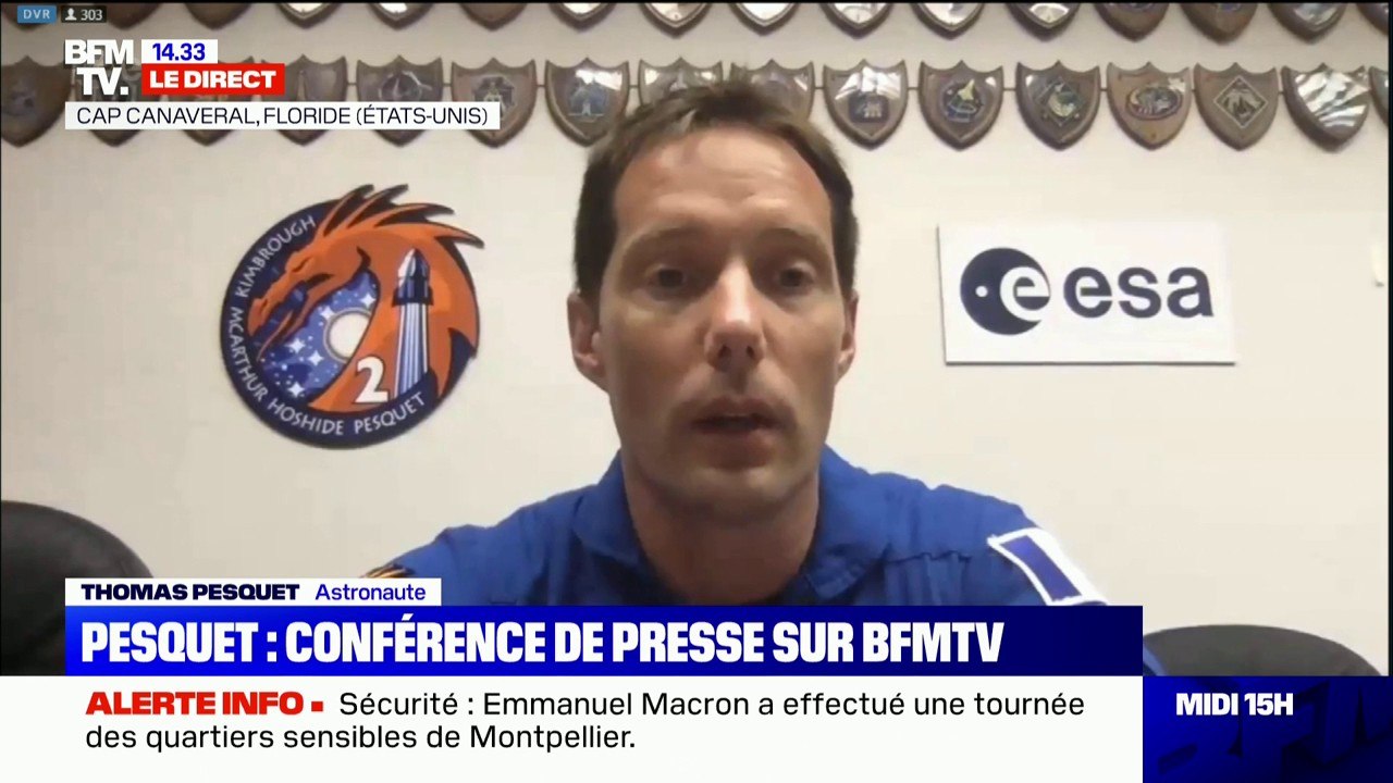 Thomas Pesquet: J-3 avant son retour dans l'espace, "le lanceur et la capsule sont prêts" et "l'équipage est en forme"