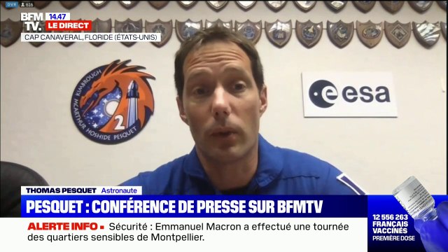 Thomas Pesquet: Tout l'équipage a été vacciné avant le départ vers l'ISS
