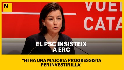 El PSC insisteix a ERC: "Hi ha una majoria progressista per investir Illa"