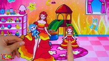 Paper Dolls Dress Up - Daughter Elsa Jealousy Fire and Frozen Family Dress - Barbie Story & Crafts