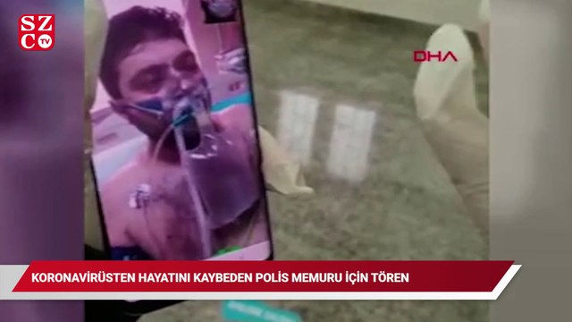 Anonsla tedbir uyarısı yaptığı koronavirüsten hayatını kaybeden polis memuru için tören