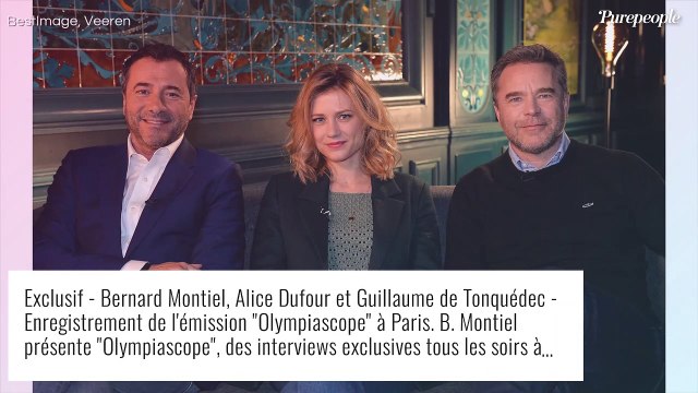 Bernard Montiel entouré d'Alice Dufour et Guillaume de Tonquédec pour une belle soirée théâtre