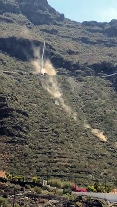 Peligroso desprendimiento en Santiago del Teide