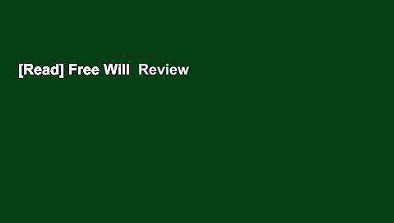 [Read] Free Will  Review