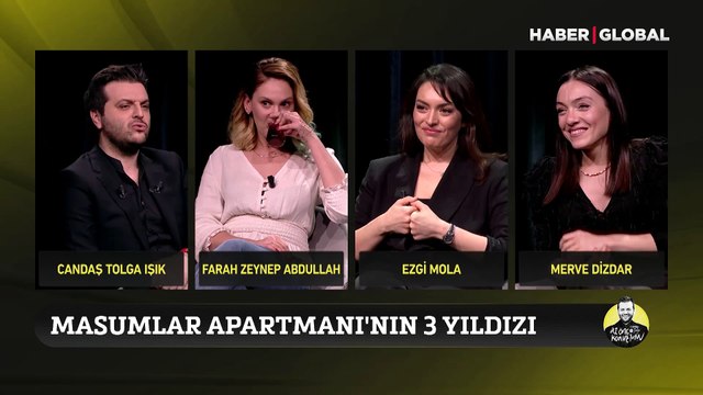 Az Önce Konuştum'un konukları Masumlar Apartmanı yıldızları Ezgi Mola, Farah Zeynep Abdullah ve Merve Dizdar
