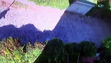 Ev sahibi hırsızı böyle kovaladı