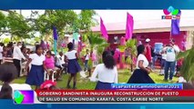 Gobierno de Nicaragua inaugura reconstrucción de puesto de salud en comunidad Karatá