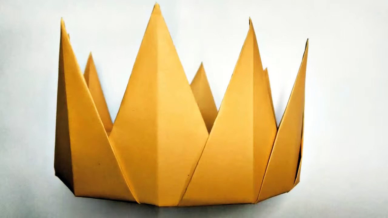 How To Make A Paper Crown For Birthday Easy Origami Crown Easy Paper Crafts video