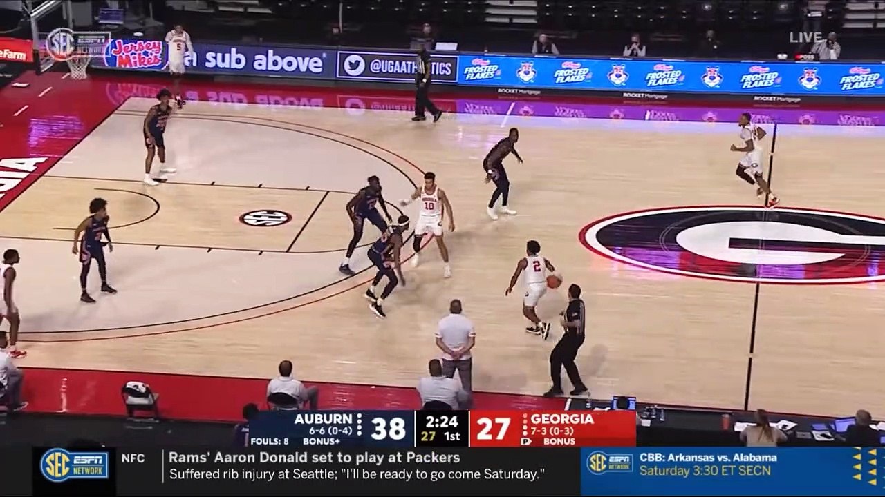 Auburn Vs Georgia Basketball Game Highlights 1 13 2021